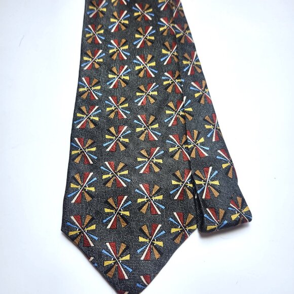 Gianfranko Ruffini Men's Necktie 100% Silk Geometric Pattern W-3.75 L-55 - Picture 1 of 5